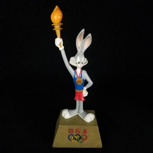 Warner Bros. | Accents | Vintage 996 Bugs Bunny Usa Olympics Statue ...